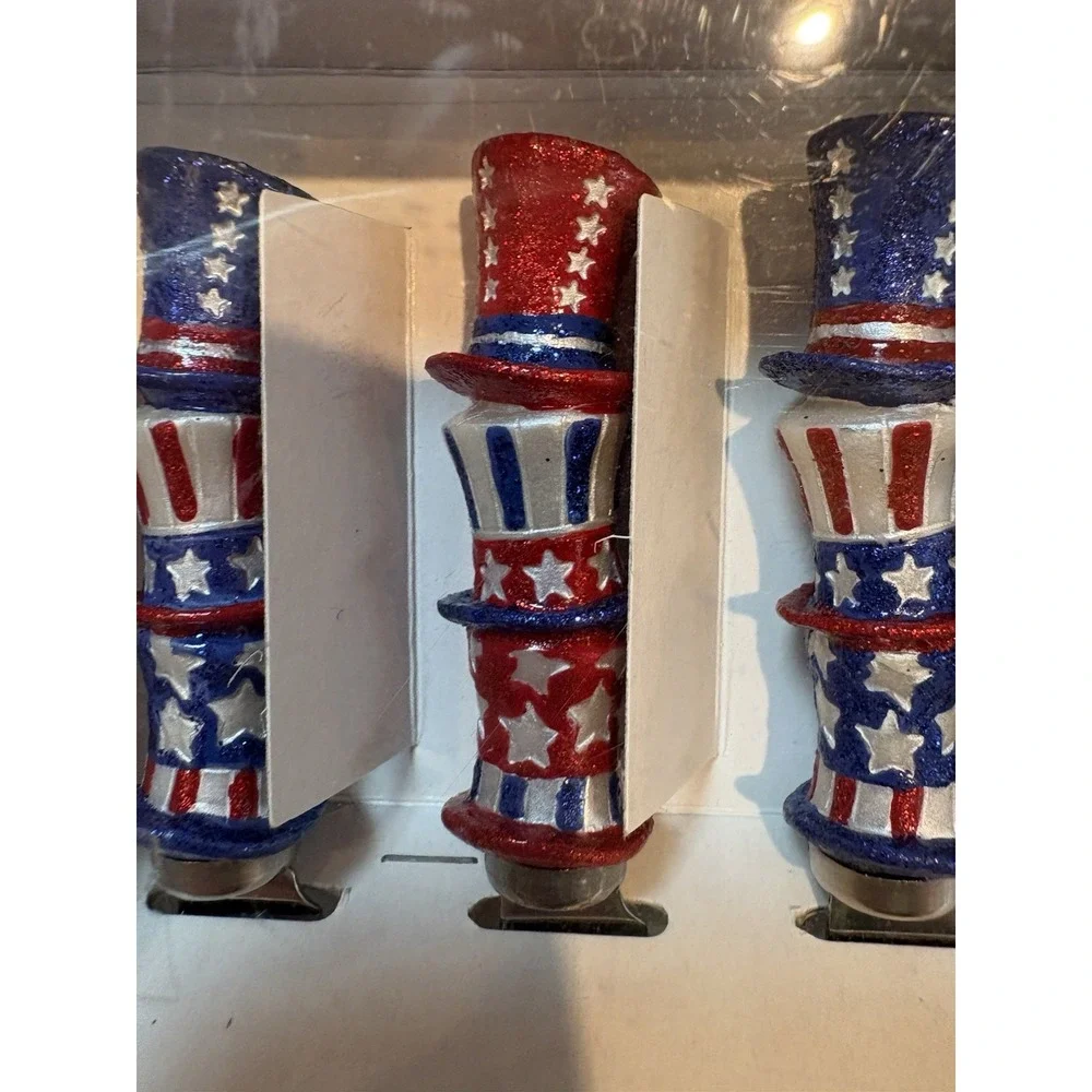 Set of 4 Boston Warehouse Patriotic Cheese Butter Knife Stainless Spreaders